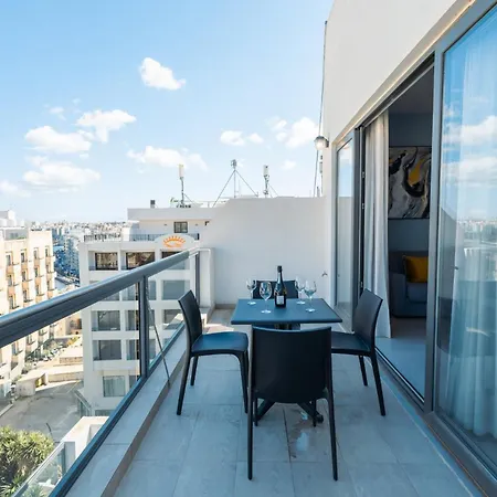 公寓 Bright And Modern 2br Penthouse St Julians Saint Julian's
